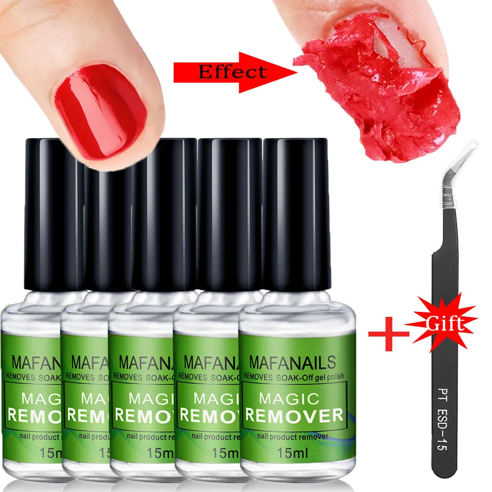 

0.5fl.Oz 15ml/bottle Professional Non-Irritating Nail Gel Remover Polish Soak-Off 3 Minutes Quickly & Easily Removes Gel Polish