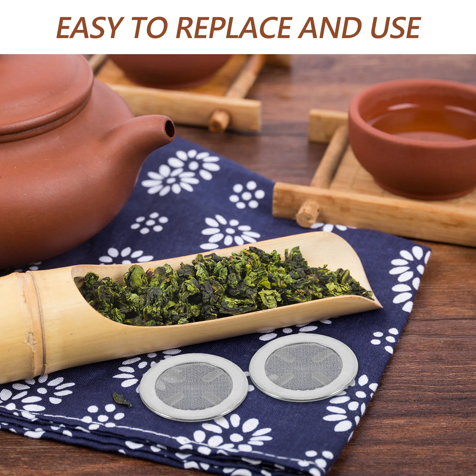 

10Pcs Stainless Steel Tea Infuser Insert Tea Strainer Mesh for Teapot Accessories Filter Basket Teapot Infusers