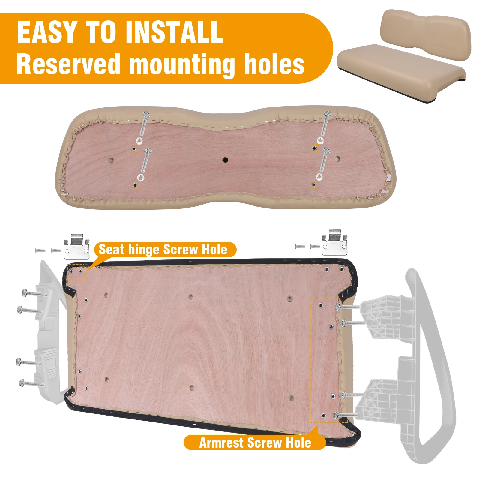 

Комплект подушек для сиденья (нижняя и верхняя) 102076601 102076602, мягкие и удобные сменные подушки для передних сидений для Club Car DS 2000.5 и новее.