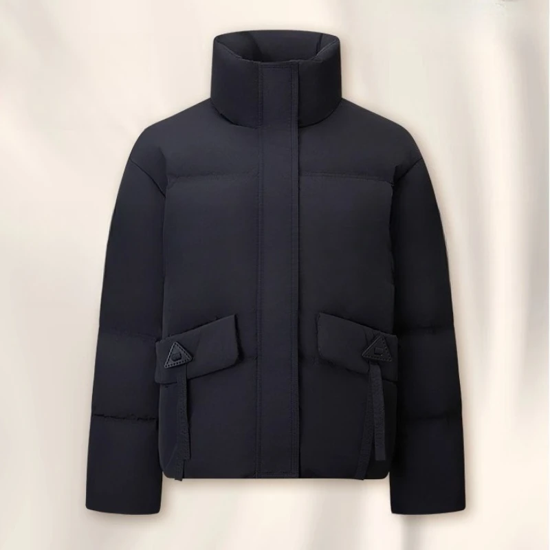 Chericom レディース スタンドカラー ダウンジャケット 2025 冬 ホワイトダックダウン フィル ツーウェイジップ フロント 防風 保温コート Y309130Y