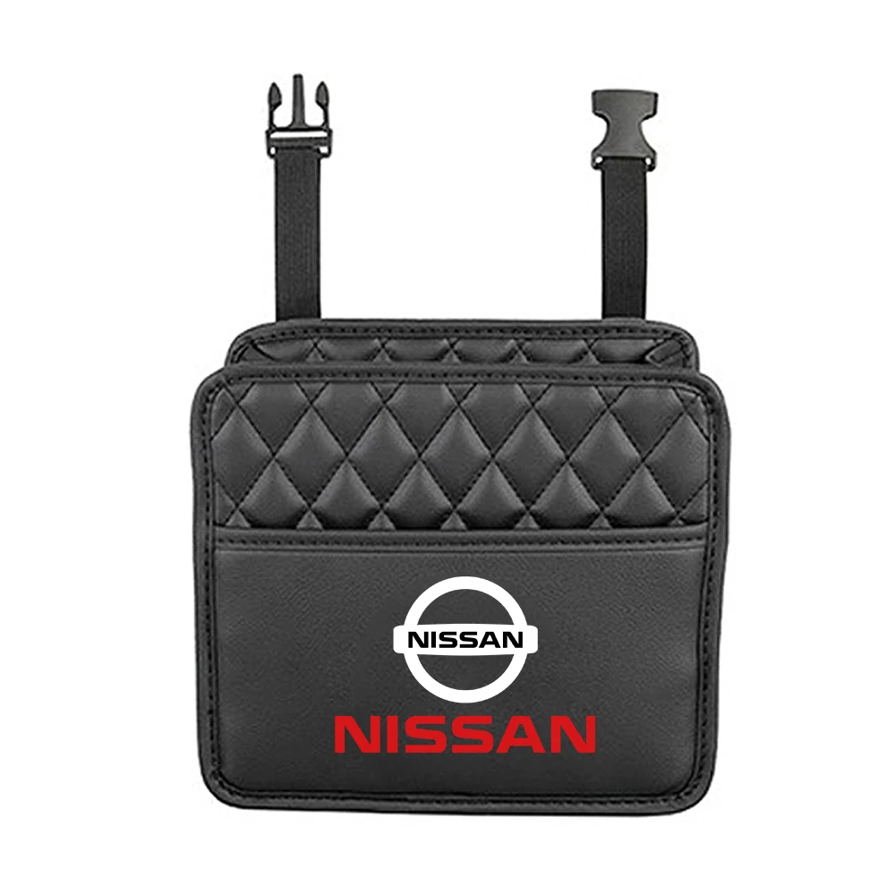 1pcs PU Leather Car Storage Bag Auto Seat Back Organizer  For Nissan Qashqai J10 J11 Juke 2 Micra K12 K14 Leaf X-Trail T32