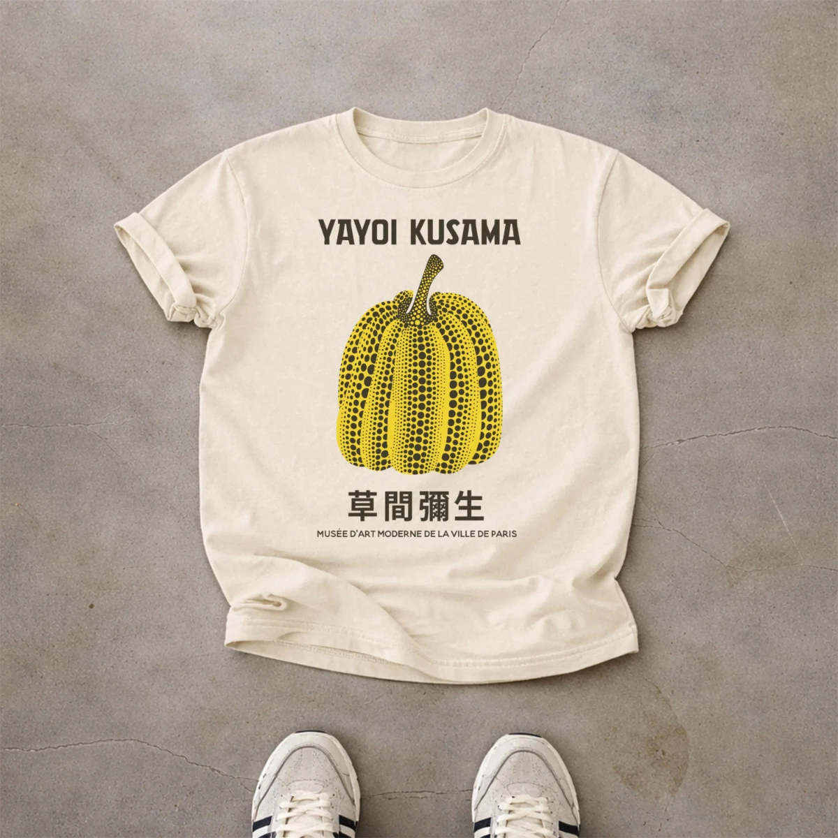 Yayoi Kusama Style T-shirt | Japanese Art Style T-shirt for Women's Casual Daily Versatile Short Sleeve