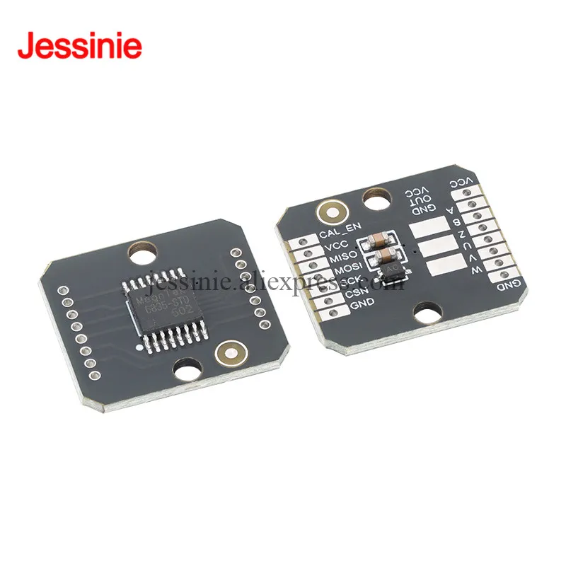 2pcs/1pc 21-Bit MT6835 Magnetic Encoder Module PWM SPI Interface for Brushless Motors for AS5048 21Bit Magnetic Angle Encoder