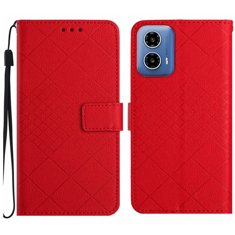 G34 Cases Soft Silicone Leather Wallet Flip Case For Motorola MOTO G34 G14 4G G54 G84 5G G 34 MotoG34 MotoG14 Coque Phone Cover