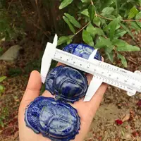 Natural Lapis Lazuli Beetle Crystal Carving Healing Crafts Animal Statue Home Room Decoration Ornaments 1pcs 6