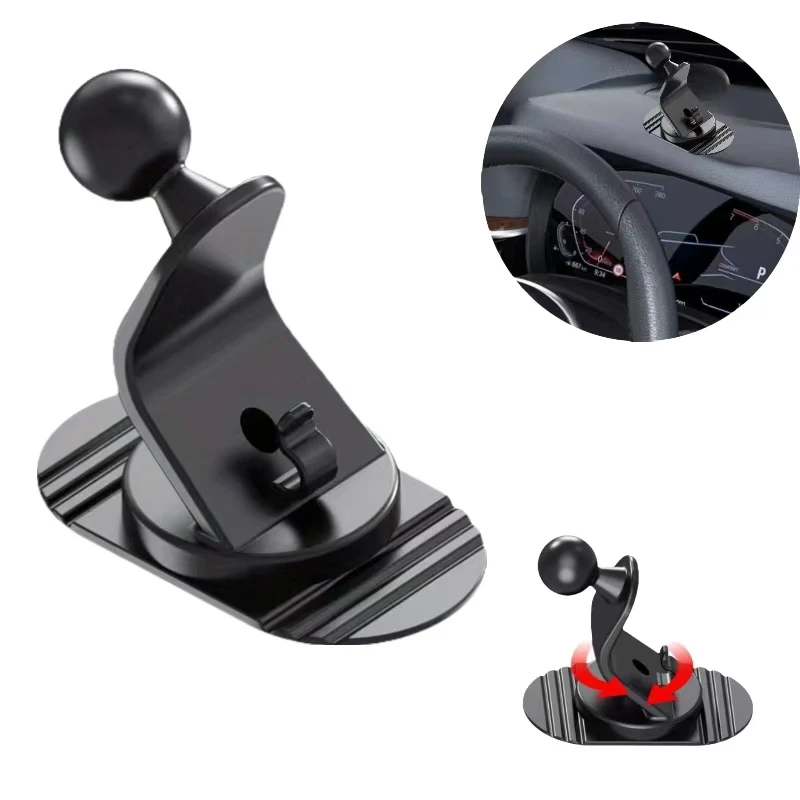 Universal Car Phone Holder With Wire Hook Adhesive 17mm Ball Head Base 360° Rotation Cellphone Stand For iPhone Xiaomi Huawei