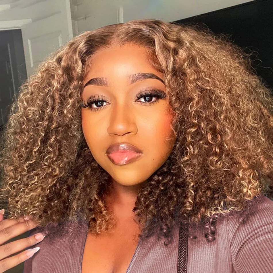 427 تسليط الضوء على بوب شعر مستعار شعر الإنسان غلويليس موجة عميقة شعر مستعار أمامي 5X5 Hd الدانتيل إغلاق شعر مستعار البرازيلي شعر مستعار قصير بوب 230 الكثافة