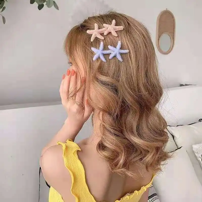 Oaoleer-Pinces à cheveux étoile de mer pour femme, couleur bonbon, tête arrière, épingle à cheveux femme, fille coréenne, frange, coiffure à clip