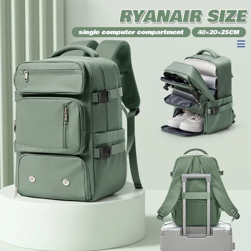 Mochila Ryanair 40x20x25, equipaje de mano, bolsa para ordenador portátil, bolso antirrobo para hombres y mujeres, mochila de viaje para deportes, senderismo, bolsa de cabina