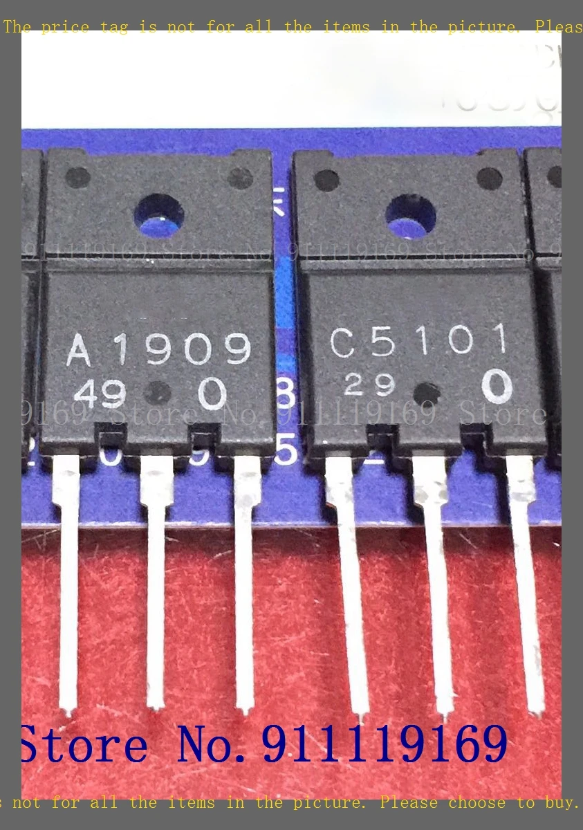 2pcs/lot=a pair 2SA1909 2SC5101 (A1909 C5101 )TO-3P