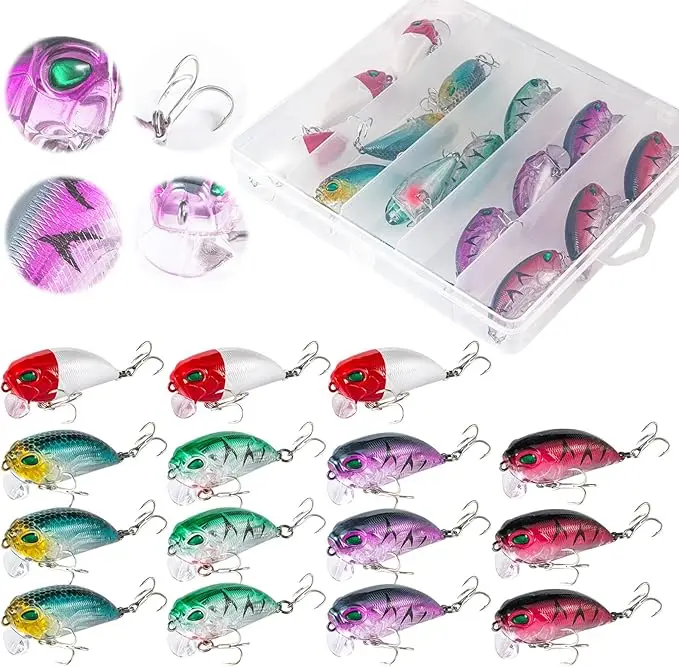

Goture 5 Colors Crankbait Fishing Lure 5cm 7.5g Floating Artificial Hard Bait Bass Pike Wobblers Swimbait Carp Fishing Tackle