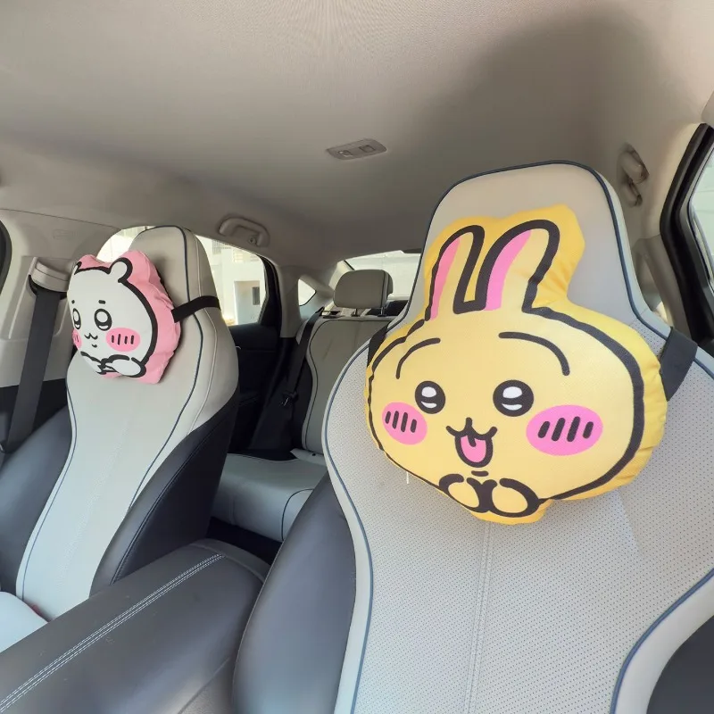 Jikikawa Cute Car Headrest - Car Seat Neck Support Pillow Kawai headrest cushion for reclining chair Comfortable and practical view 2