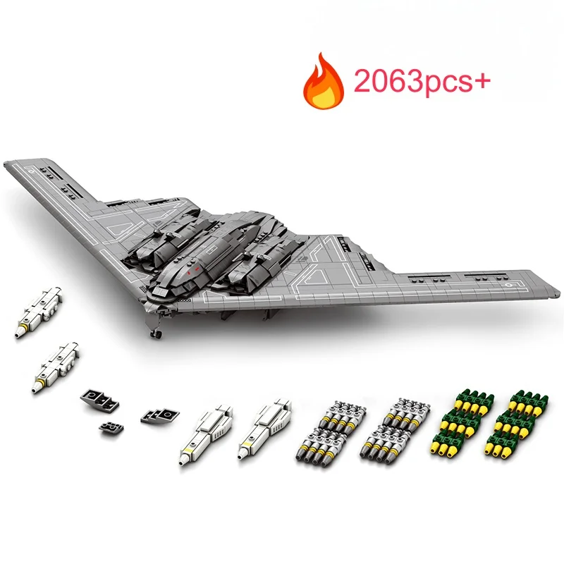 2063 قطعة جديد B2 الشبح منفذها المهنية اللبنات MOC عدة طائرة عسكرية زخارف مكتب عيد الميلاد هدايا عيد الميلاد لعبة