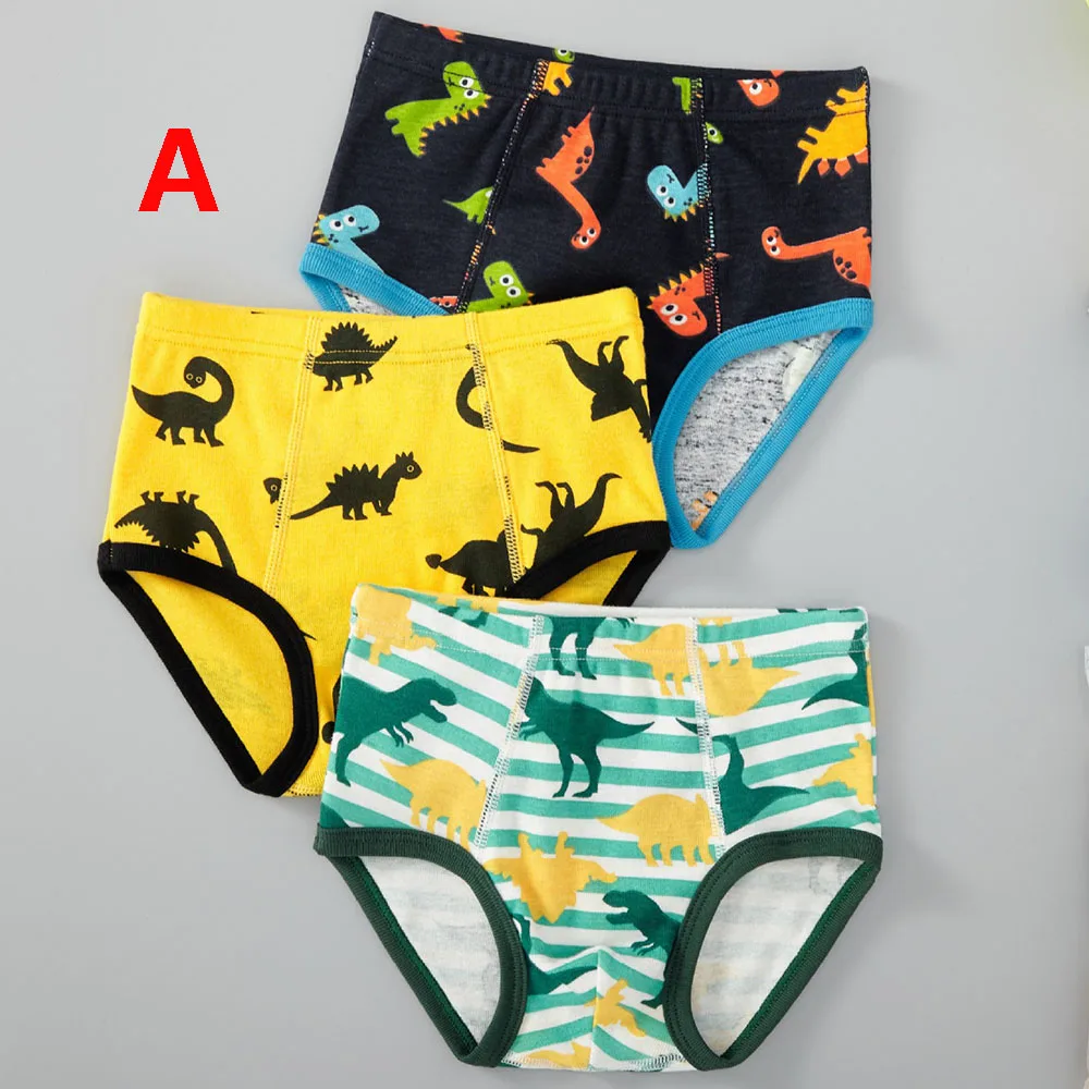 Wholesale 100 Packs Boys Cotton Briefs Multipack Boxers Underpants Kids Child Panties Dinosaur Shark Excavator Teenage Underwear