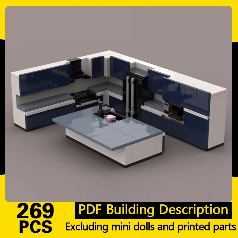 

City Street View Model MOC Building Bricks Modern Kitchen Modular Technology Gifts Holiday Assemble Children Toys Suit