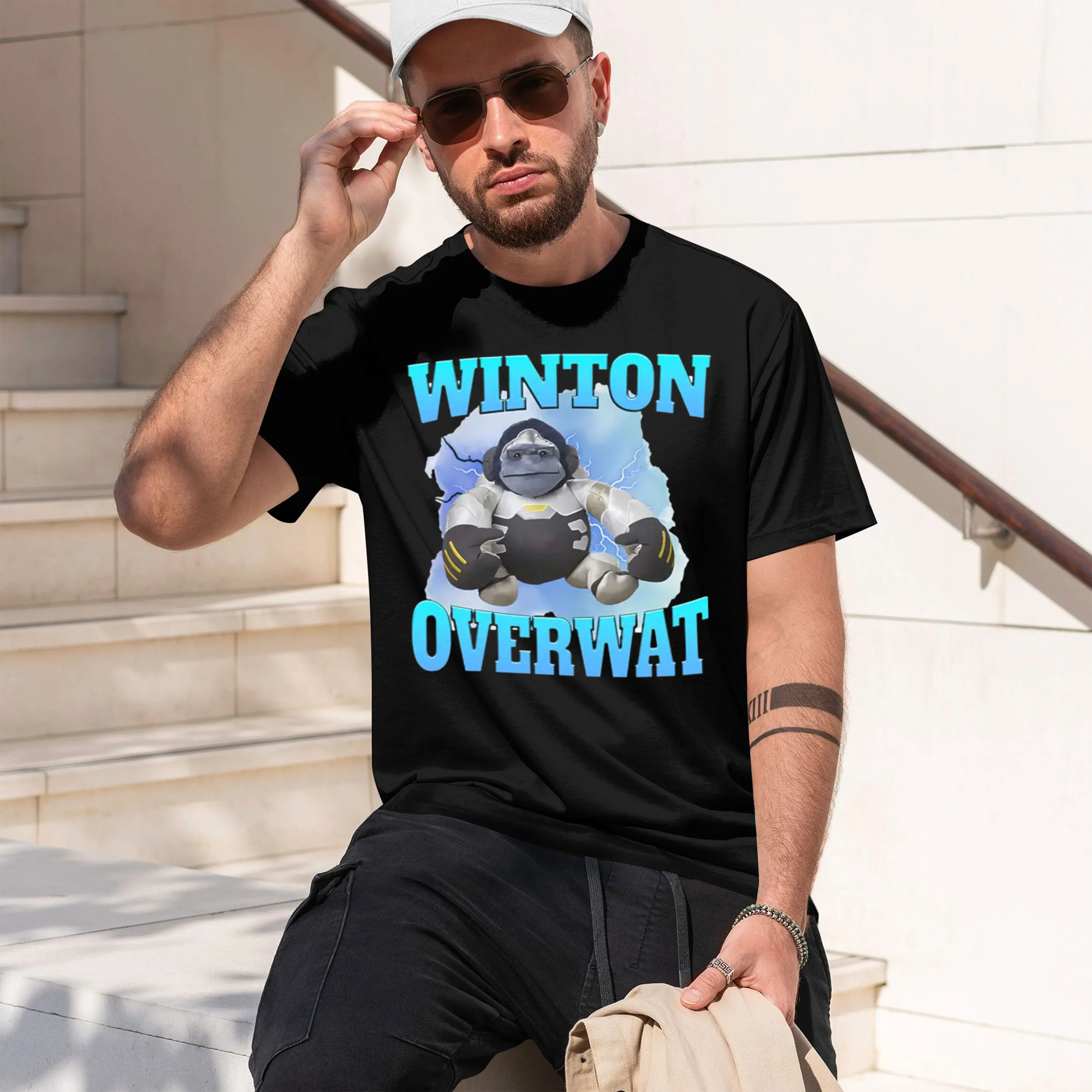 Winton Overwat  Funny  T Shirt Men's Tees Men's Clothing Summer Fashion Streetwear Male Vintage Casual T-shirt 2026 New 2026 New