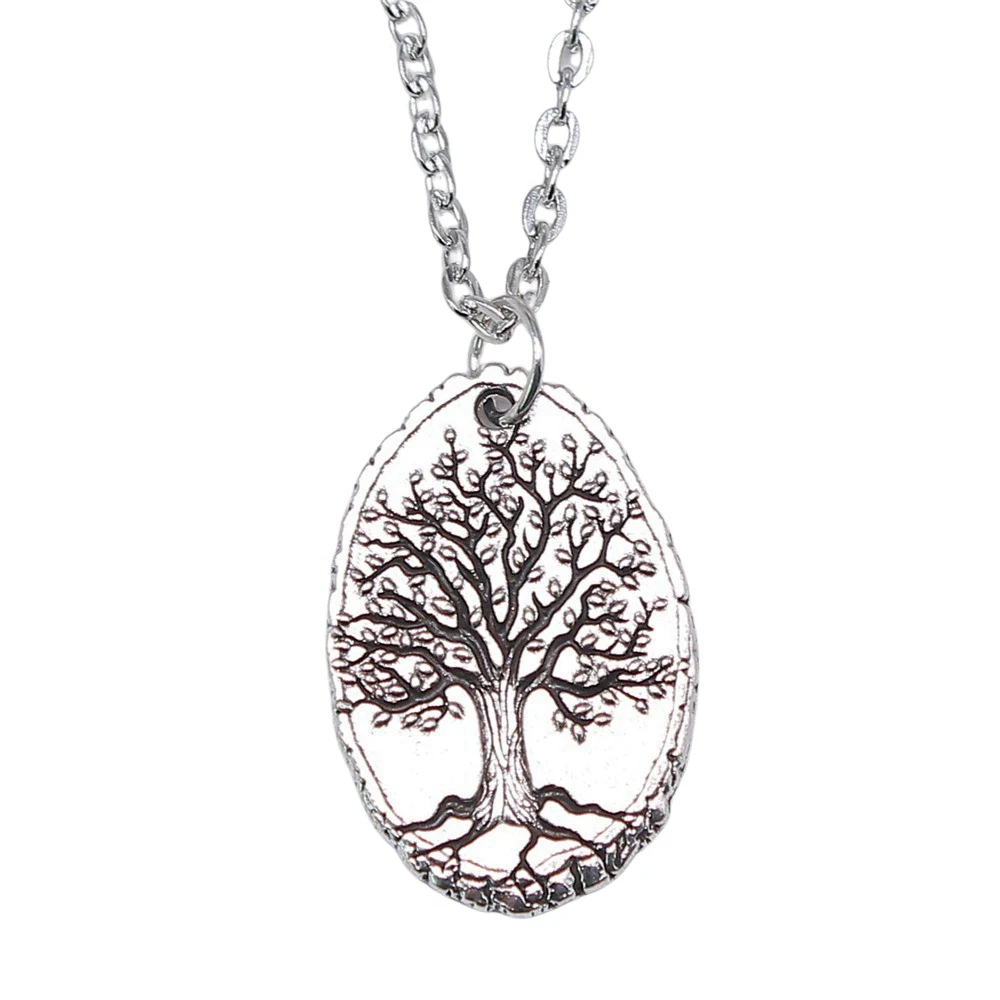 1pcs Life Tree Man Necklace Components Jewelry Making Supplies Cute Chain Length 43+5cm