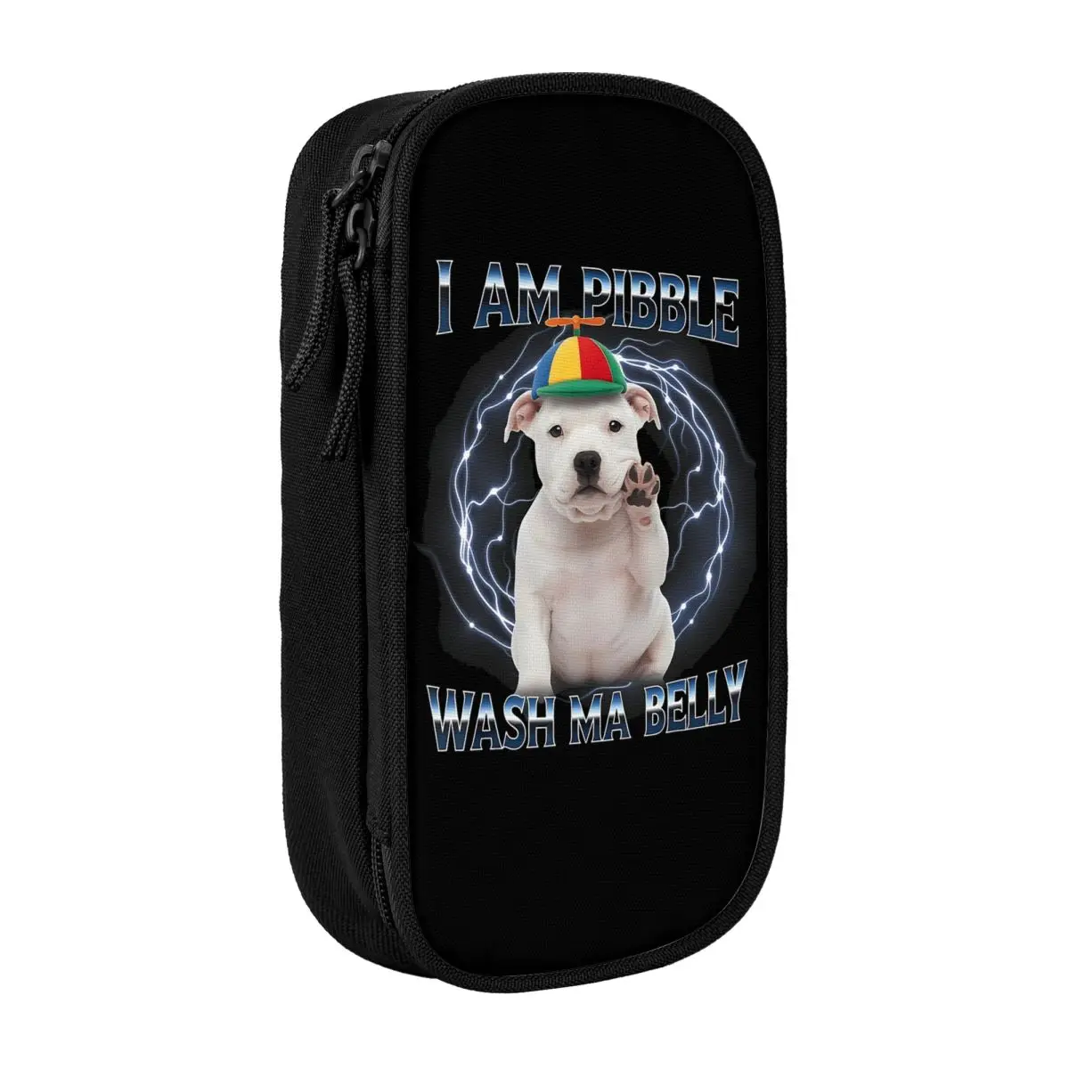 Lovely Animal Pibble Dog Cute Humor Meme Pitbull Pencil Cases Pencil Box Pen for Student Big Capacity Bag School Supplies Zipper