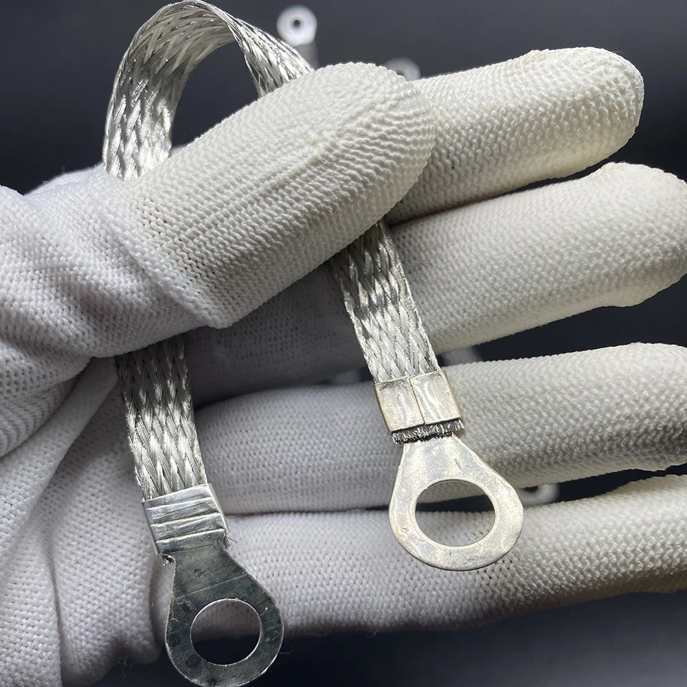 سلك تأريض الجسر ، حزام مجدول نحاسي ، كابل نحاسي مسطح بالكامل ، وصلة صندوق كهربائي ، 6: 2 #1