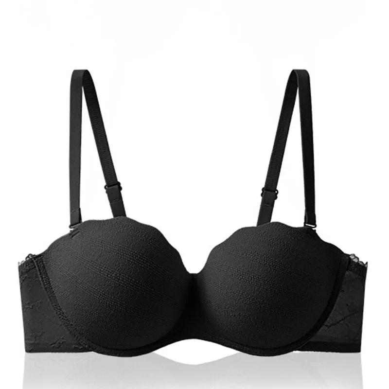Sexy Lace Beauty Back Push Up Bra Women Jacquard Support Lift Anti-Armpit Fat Small Breast Full Cup No Empty Daily 32-38 Sizes