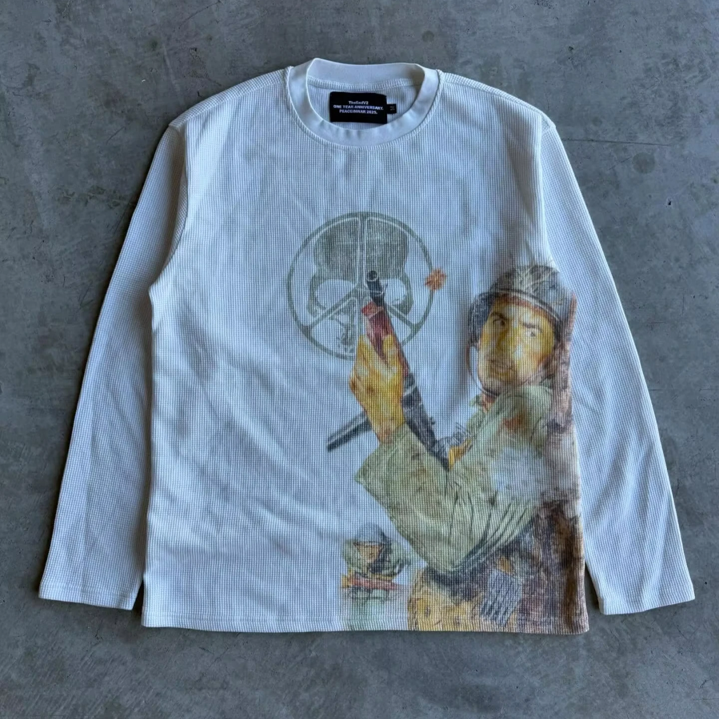 Camisetas con estampado de soldado de estilo americano Harajuku, camisetas de manga larga Y2k a elección profesional, camiseta de gran tamaño, ropa de calle para hombres