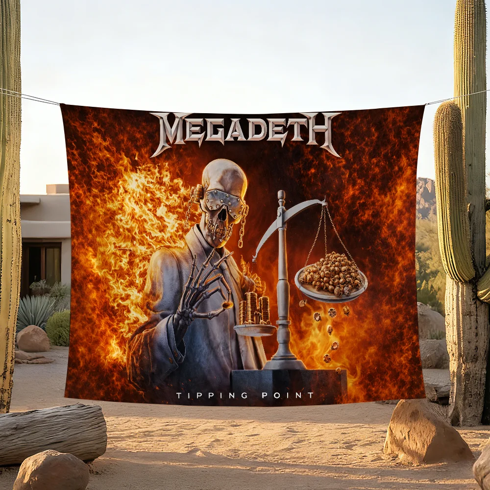 Rock M-Megadeth-S Music Band flag For Living Room Home Dorm Decor Wall Outdoor Camping Party Banner Gifts