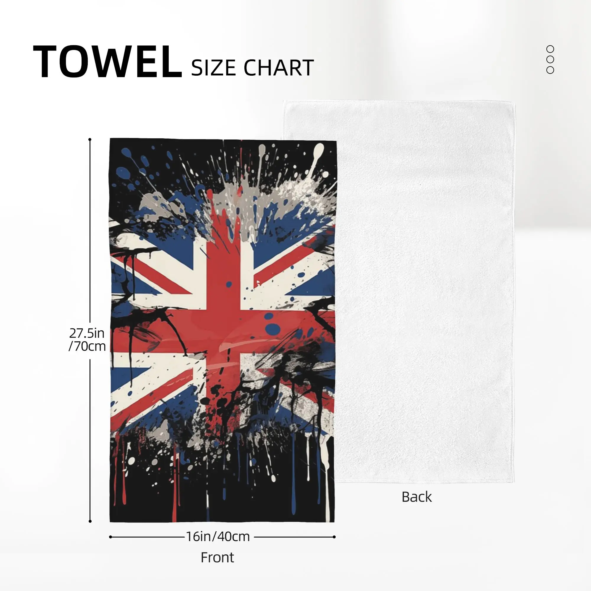 Custom Union Jack Flag Of The UK Soft Face Towel Quick Dry Pool Bath Cotton Towels Breathable