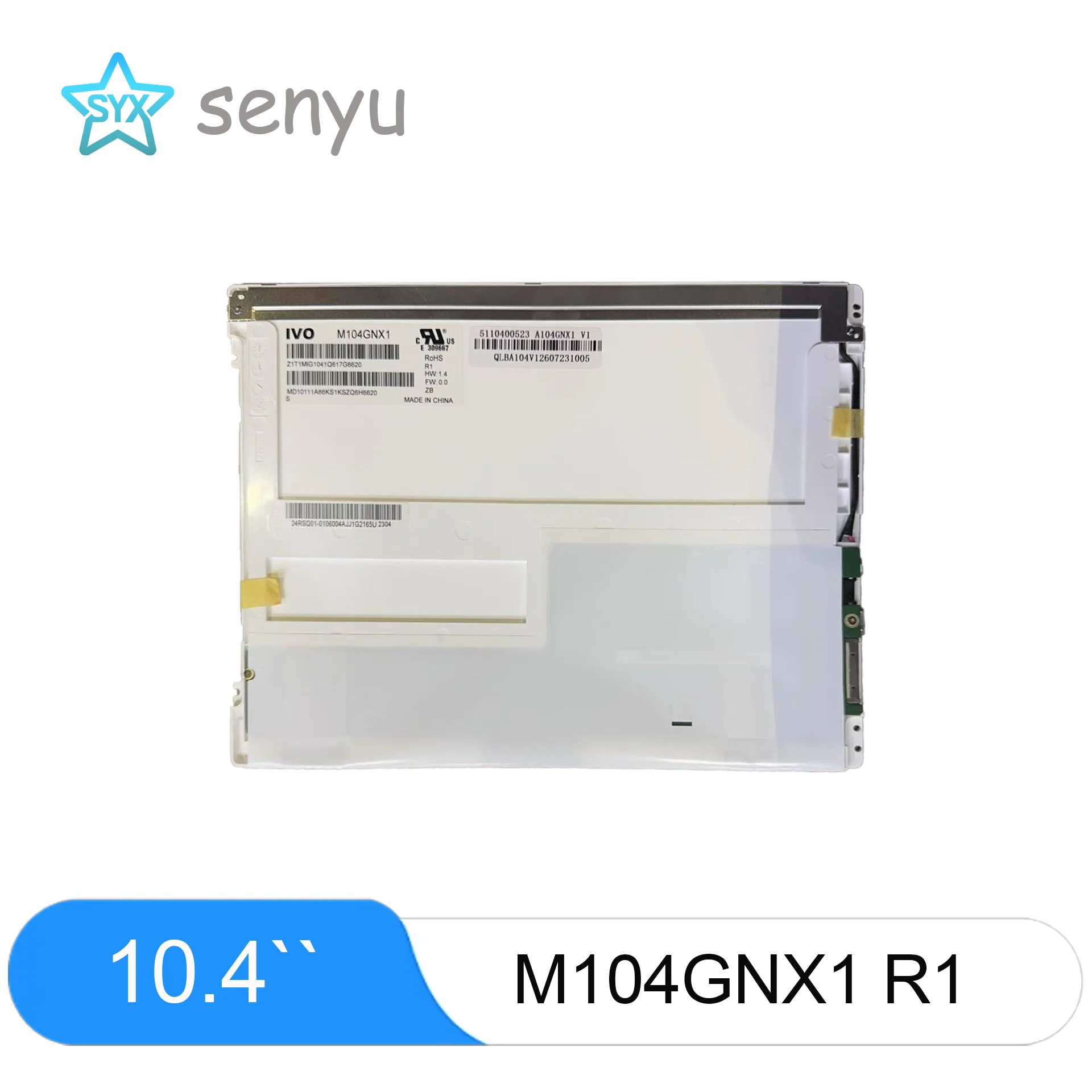 10.4 Inch M104GNX1 R1 LCD Screen 1024×768 XGA LVDS For Industrial HMI Medical Equipment Replacement Display