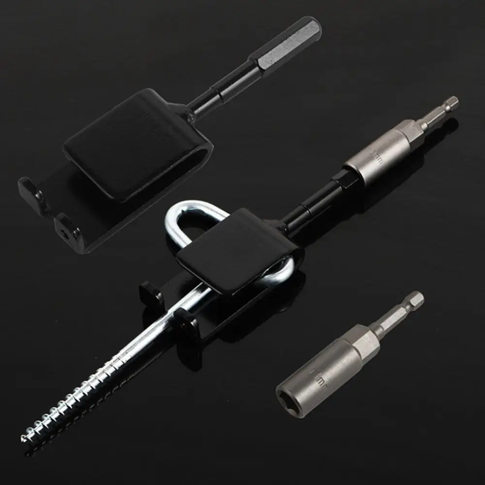 Quick Setup Ice Anchor Drill Adapter Heavy Duty Anti-Rust Power Drill Chuck Durable Ice Fishing Tent Stakes
