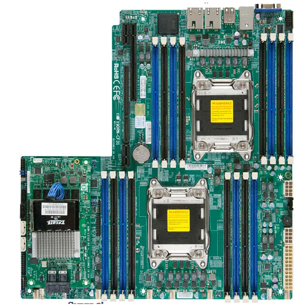 For Supermicro Server Motherboard Support For Xeon E5-2600 V1/V2 Family LGA2011 DDR3 8x SAS3 (12Gbps) Ports via AOM X9DRW-CF31