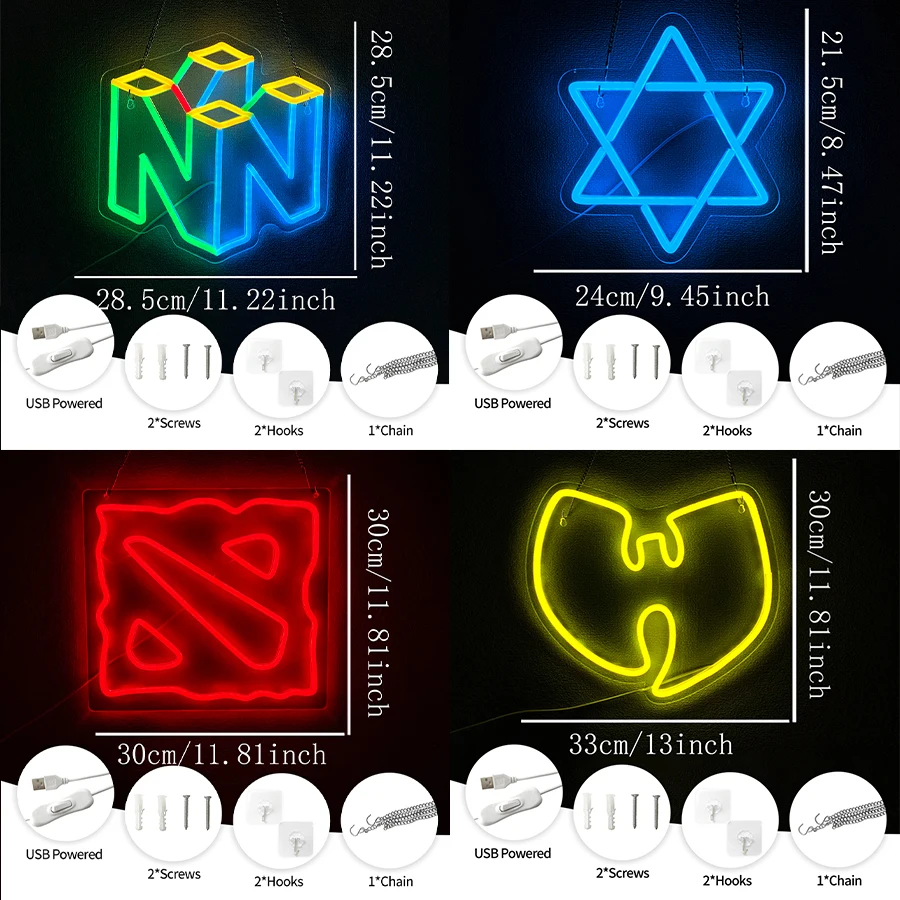 Game Series Neon Sign For Wall Decor,Light Up Sign For Bedroom,Game Room,Best Gift For Gamer,Teens,Friends,Man Cave Decor,Club