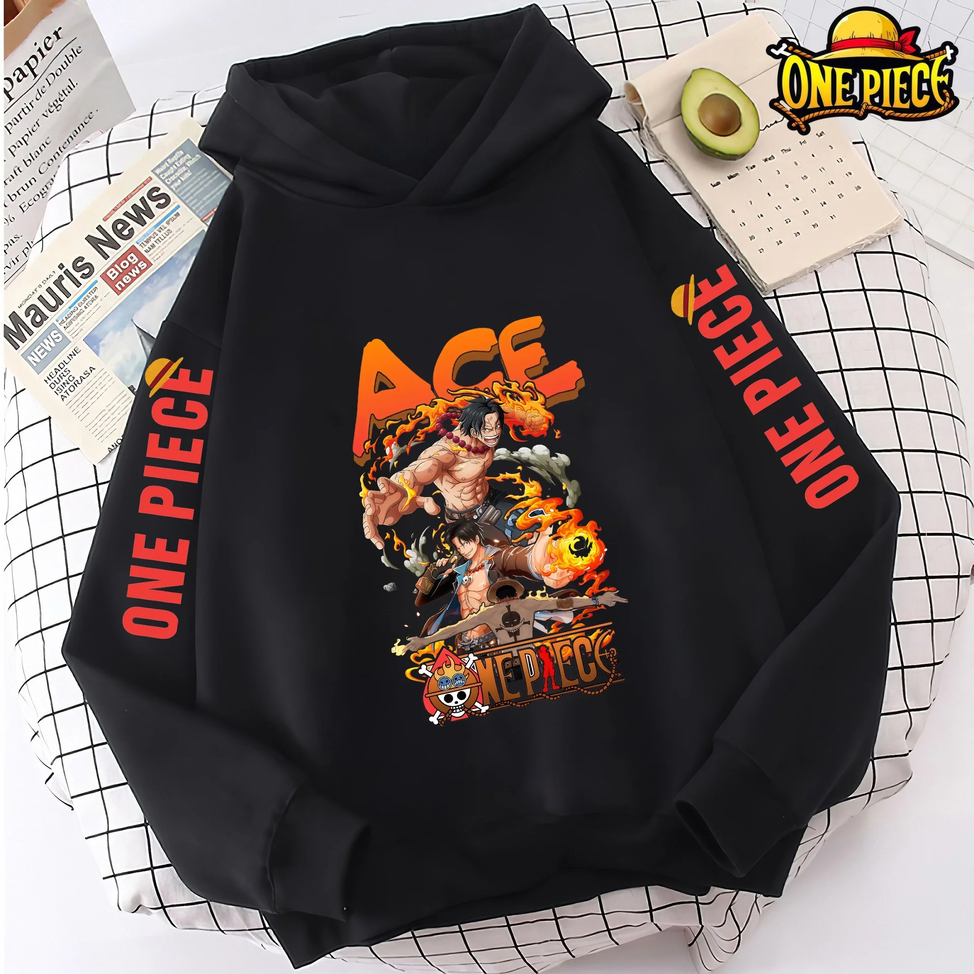 

Spring Autumn Boys Girl Luffy Zoro Hoodie Cartoon One Piece Pullover Kids Clothing Casual Streetwear Fashion Hooded Children Top