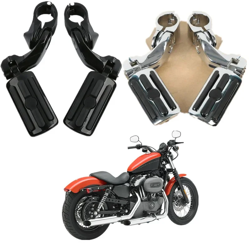 Ajustável Estrada Pé Pegs para Harley Motocicleta, Footpeg para Moto, 1,25"