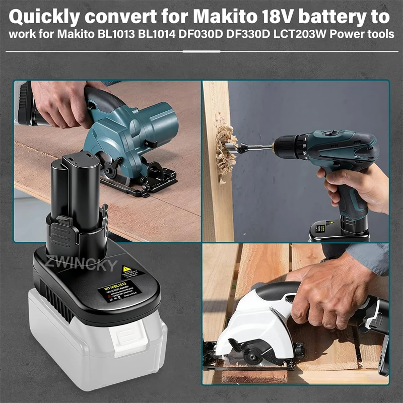

for Makita 18V Lithium Battery Convert to 10.8V Cordless Power Tools Battery Adapter Work for Makita 10.8V Cordless Power Tools