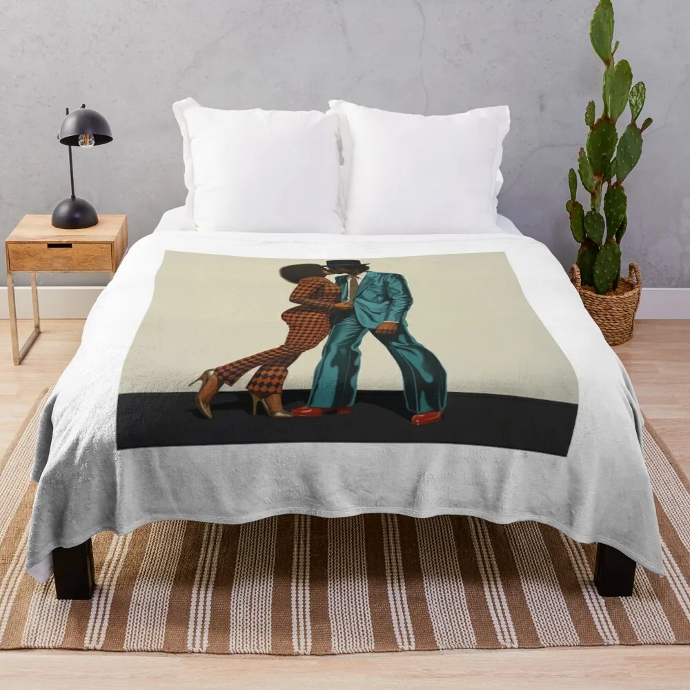 

Leonard and Ava - The Rhythm of Romance Throw Blanket bed plaid Quilt Thermal Designers Blankets