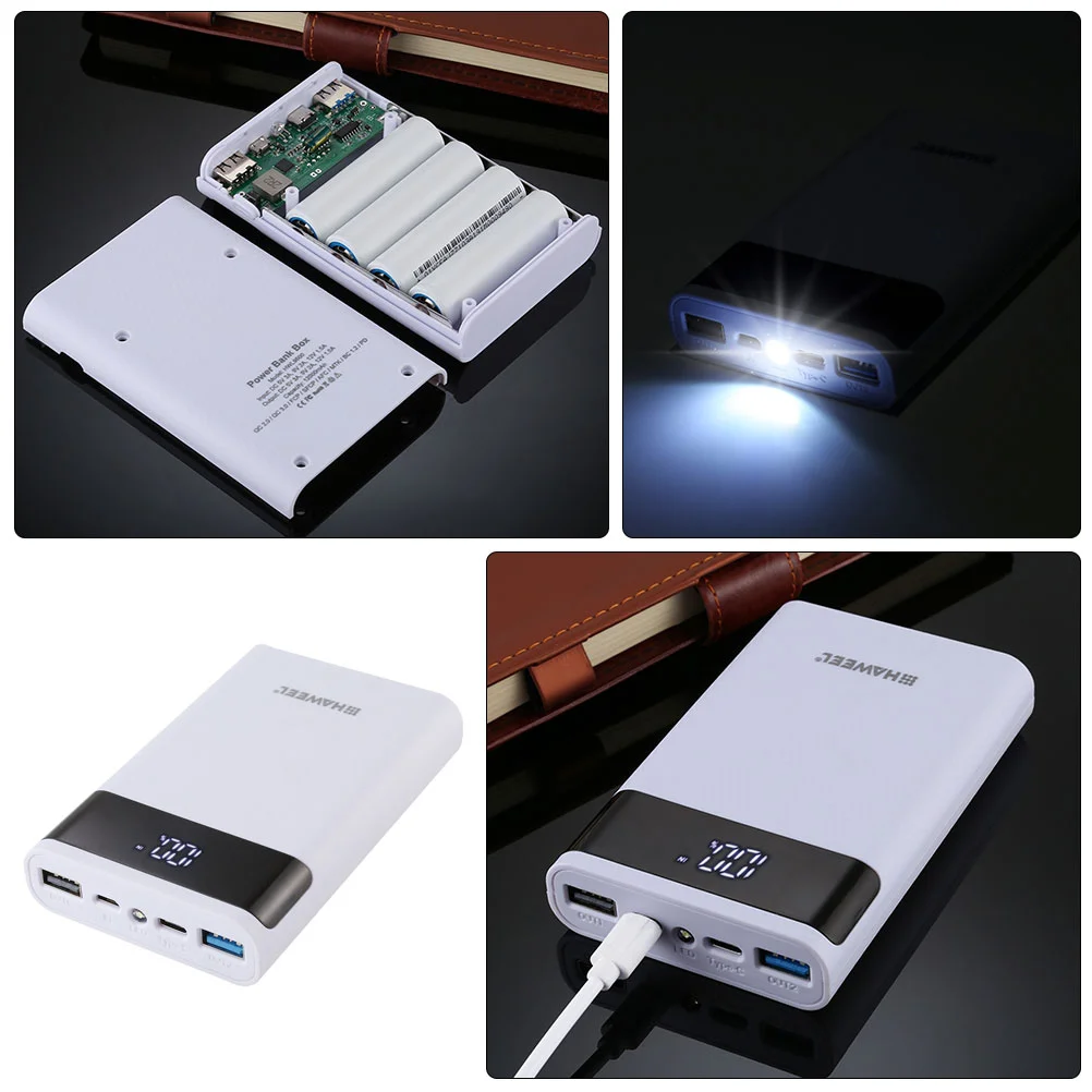 Rechargeable Batteries 18650 Power Bank Case Dual USB Mobile Supply