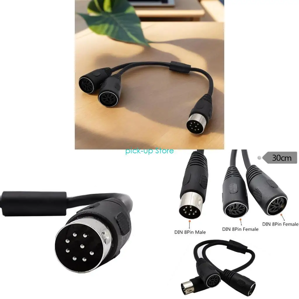 

Q5WA Professional Splitter 8 Pin Din Cable 1 Male to 2 Female Connectors