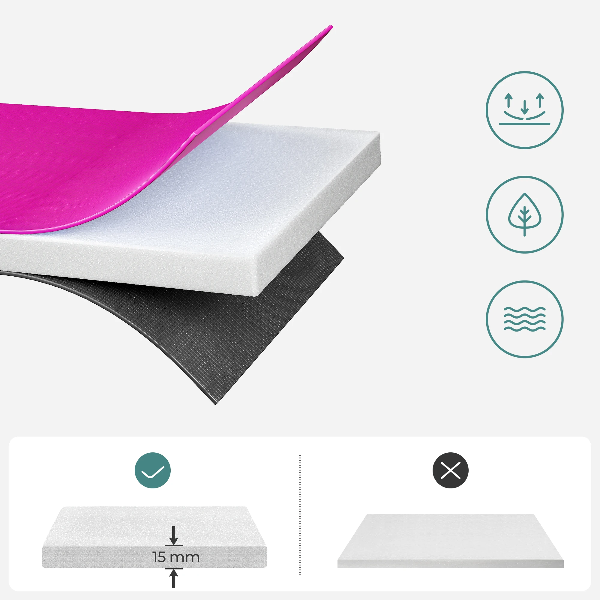 SONGMICS Trampoline Protection Cushion, Replacement Safety Cushion, UV Resistant, Tear-Resistant