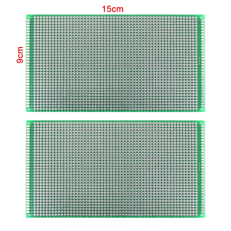 15 peças 9x15cm protótipo de lado duplo pcb placa de ensaio universal 9*15cm para arduino 2.54mm kit de prática de fibra de vidro diy estanhado hasl