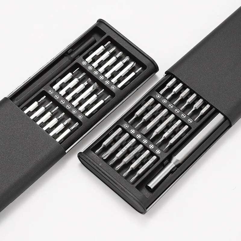 Imagem -02 - Precisão Magnética Chave de Fenda Grupo Bits Chave de Fenda Mini Mala de Ferramentas Desmontável Smart Home pc Reparo do Telefone 25 em 1