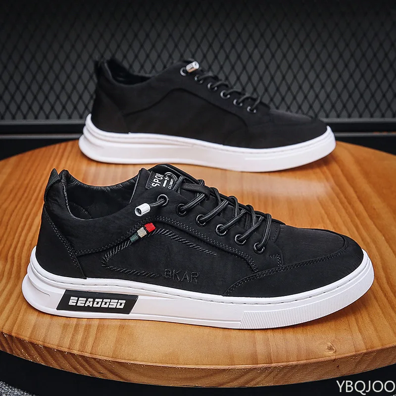 

Весенне-осенние новые повседневные мужские туфли на плоской подошве, однотонные спортивные дышащие туфли с низким вырезом, простые удобные износостойкие туфли