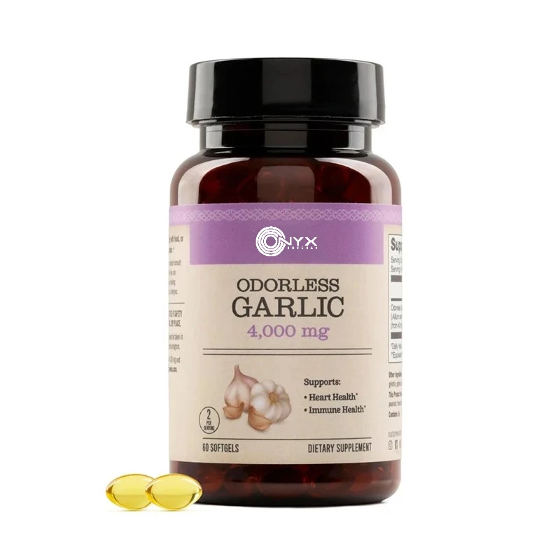 Odorless Garlic Supplement 4000mg - Super Effective 100:1 Extract - Non GMO, Gluten Free, 60 capsules