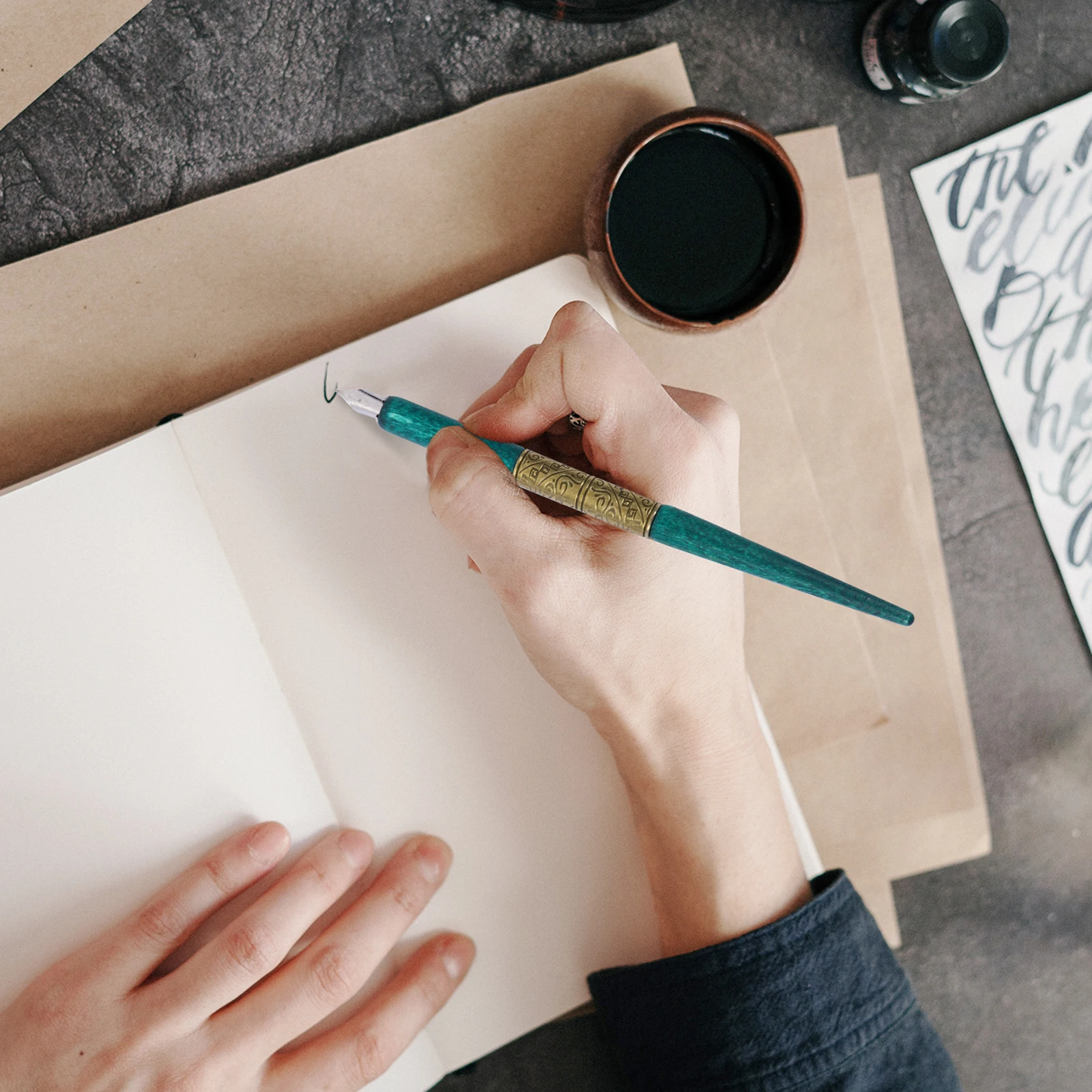 1Set Dip Pen Set Premium Style Calligraphy Starter Kit for Art Writing Drawing Elegant Gift Idea English Calligraphy Pen