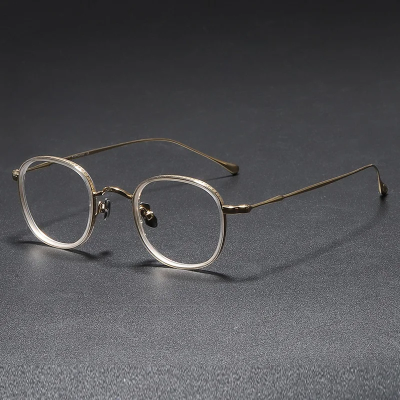 Pure Titanium Glasses Frame Men Retro Round Prescription Eyeglasses Women Myopia Optical Eyewear Japanese Handmade Spectacles image 5