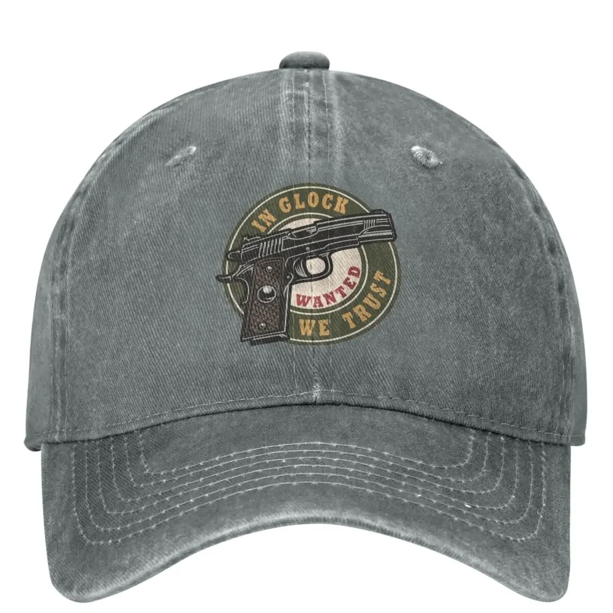 Vintage Gun Lovers In Glocckk We Trust Baseball Caps for Men Cotton Washed Guns Pistol Fiream Lover Trucker Hat Wear Adjustable