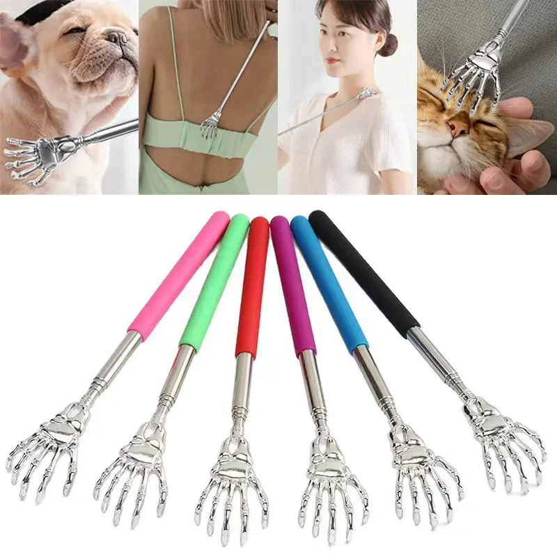 

Выдвижной массажер-коготь из нержавеющей стали для спины: промо-инструмент для улучшения кровообращения, расслабления и здоровья, массажер-чесалка для спины