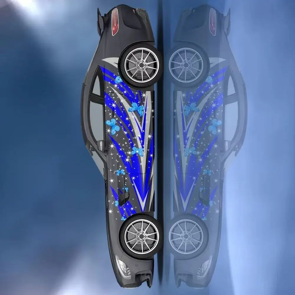 

butterfly stars flame stripes side sticker car universal vinyl self-adhesive sticker full color car accessories sticker decal