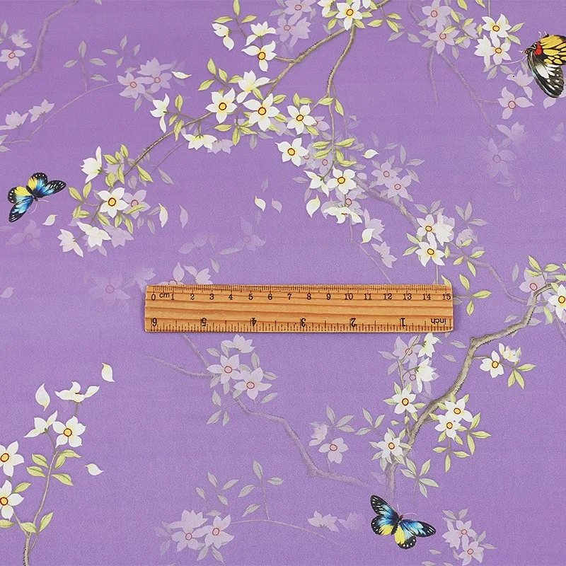 酢酸プリント生地秋冬チャイナコート綿入り高重量厚み