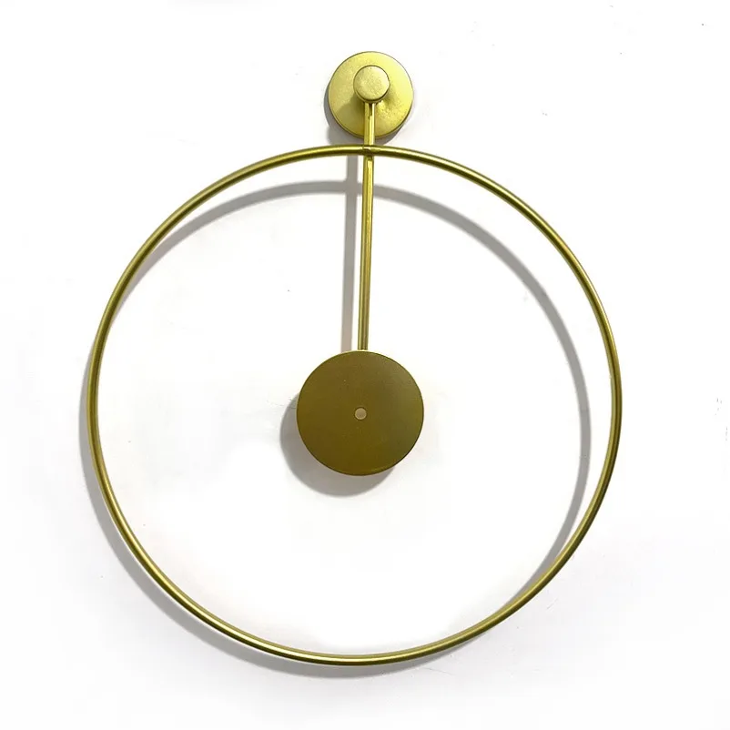Wrought iron spray paint hanging clock holder, watch accessories, pendulum movement, swinger, retro living room wall hanging