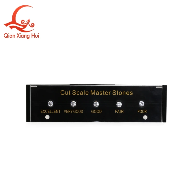 4C Diamond Standard Carat Weight Color Clarity Cut Scale CZ Master Stone Round Shape Laser Cubic Zirconia Stone Tester Tools